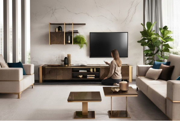 Couchtisch Sofa Couch Dësch Moderne 2-teilecht Set Kaffisdësch Niewendësch