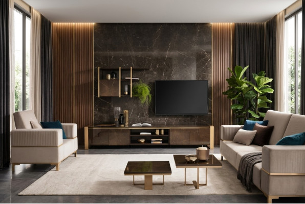 Luxus Sideboard TV Lowboard RTV XXL Schaf Tisch Wunnzëmmer Holz RTV Neien Hotel