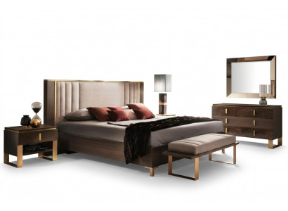 Arredo Alassic Miwwel 3-Delesch Sëtzt Italienesch Schlofzëmmer Nuetsdësch Set