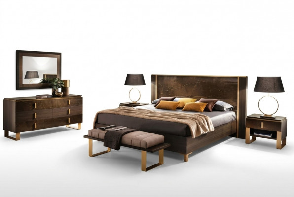 Luxus-Schlofzëmmer-Bett Duebelstil Modern Gepolstert Better Italienesch