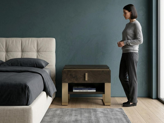 Design Nuetsdësch Konsole Metall Glanz Deko Dëscher Konsolen Schlofzëmmer