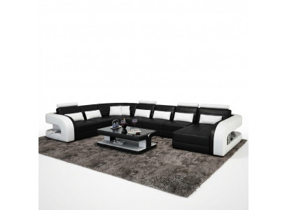 Grouss Wohnlandschaft Sofa mat USB Couch Polster Eck Lieder Sofa Garnitur Couchen !!