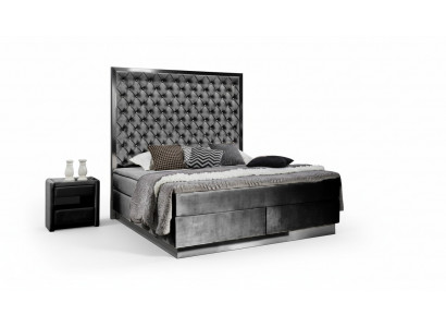 Boxspringbett Stoff Miwwelen Better Bett Textil Schlofzëmmer Design Chesterfield