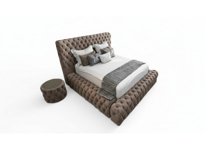 Bett 2x Nuetsdësch 3 Deeler Schlofzëmmer Set Design Miwwelen Modern Luxus Better Nei