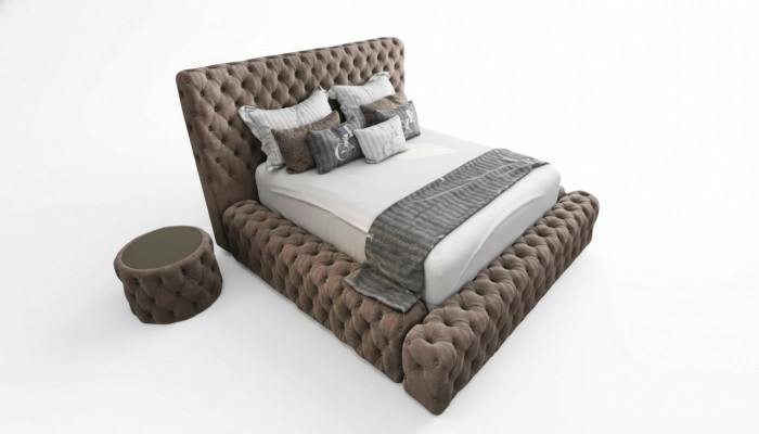 Bett Textil Schlofkummer Miwwelen Luxus Modern Better Chesterfield Boxspring Nei