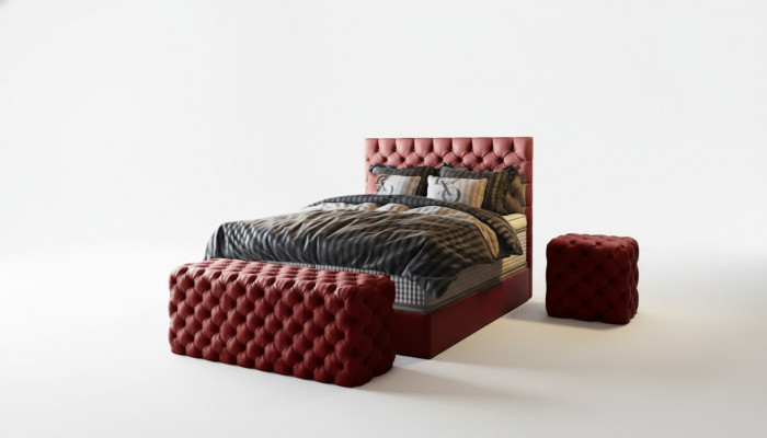 Luxus Bett Boxspringbett Schlofkummer Better Design Miwwelen Samt Matratze Komplett