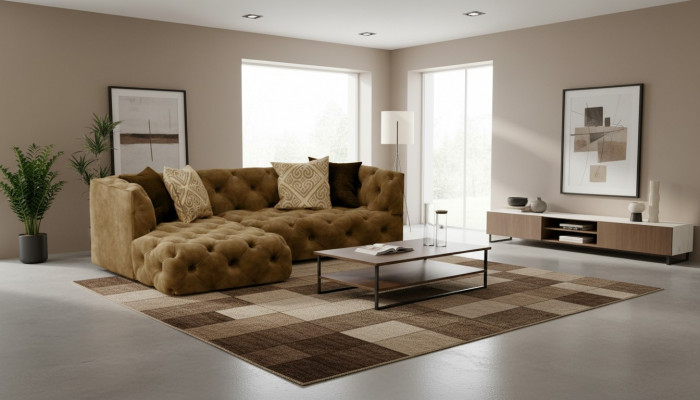 Chesterfield L-Form Eckcanapé Canapé Design Stoff Polster Garnitur Canapé Eck Neit