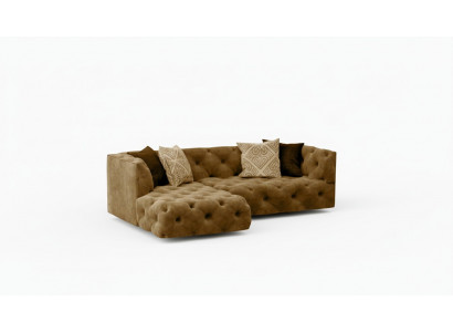 Chesterfield L-Form Eckcanapé Canapé Design Stoff Polster Garnitur Canapé Eck Neit