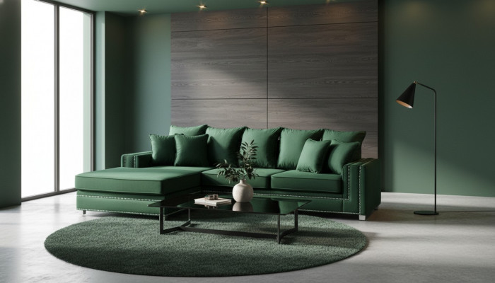 Ecksofa L-Form Textil Luxus Design Wunnlandschaft Polster Sofa Sofae Miwwelen