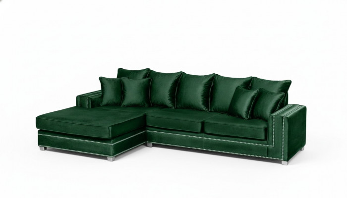 Ecksofa L-Form Textil Luxus Design Wunnlandschaft Polster Sofa Sofae Miwwelen
