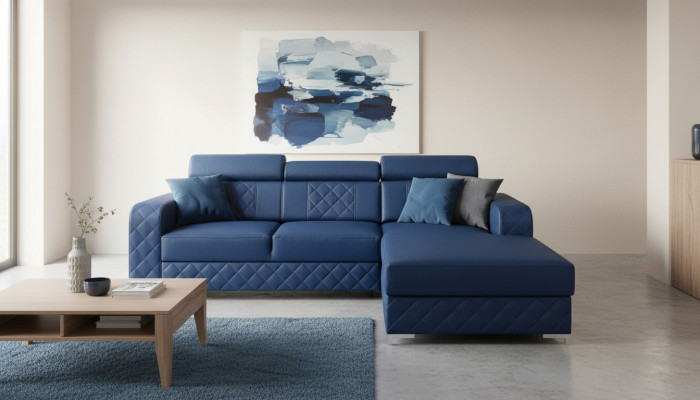 Ecksofa L-Form Lieder Modern Miwweldesign Wunnlandschaft Canapé Samt Stoff Textil
