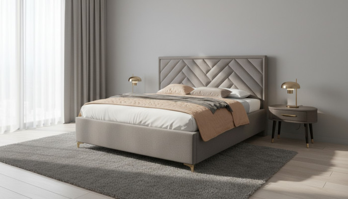 Boxspring Luxus Bett Better Duebel Miwwele Stoff 140 160 180 x 200cm Schlofzëmmer