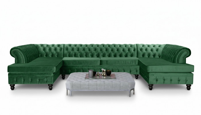 Modernen Design Luxus Couchdësch Textil Chesterfield Wunnzëmmerdësch Couchdëscher