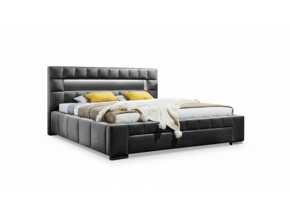 Bett inkl LED Beliichtung Schlofkummer Design Miwwelen Modern Better Luxus Duebel
