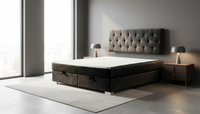 Luxus Boxspring Bett Better Duebel Schlofkummer Miwwelen Stoff 140 160 180 x 200cm