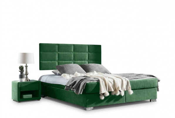 Boxspring Schlofschlofzëmmer Luxus-Bett Better Duebel Miwwelen Stoff 140 160 180 x 200cm