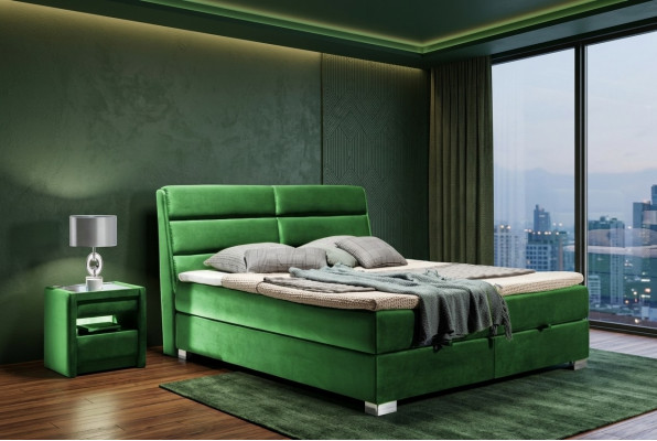 Bett 2x Nuetsdësch 3 tlg. Schlofzëmmer Luxus Set Design Miwwelen Modern Better Neien