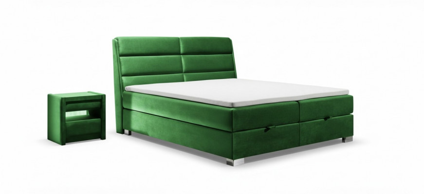 Bett 2x Nuetsdësch 3 tlg. Schlofzëmmer Luxus Set Design Miwwelen Modern Better Neien