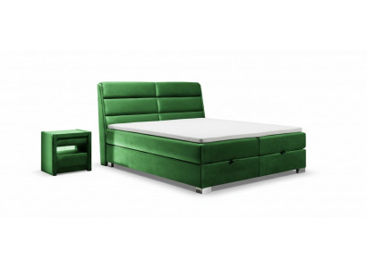 Bett 2x Nuetsdësch 3 tlg. Schlofzëmmer Luxus Set Design Miwwelen Modern Better Neien