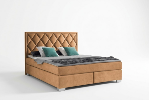 Luxus Boxspring Bett Stoff Hotel Beige Better Schlofkummer Miwwelen Design Duebel