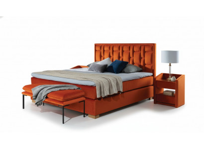 Design Bett Schlofkummer Set 4tlg. Nuetsdësch 2x Sëtzbank Better modern