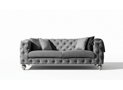 Dreisëtzer Stoff Wunnzëmmer Gro Design Sofa Sofas Samt xxl grouss Polster Couchen
