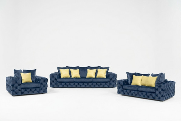 Luxus 4-Sëtzer Canapé Polstersofa Lieder Stoff Textil Couchen Garnitur 
