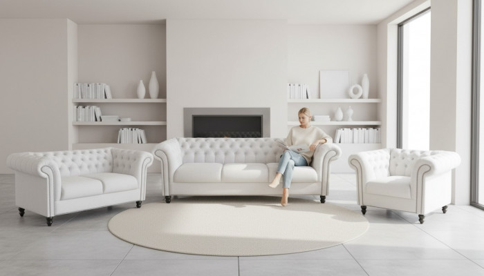 Dräisëtzer Stoff Stuff wäiss Design Sofa Sofae Samett xxl grouss Polster Couchen