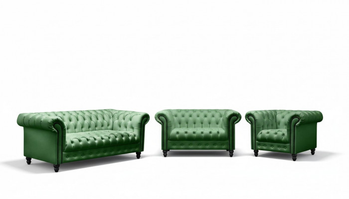 Moderne Designer Set 31 Sëtzer Chesterfield Sofas Wunnzëmmer Set