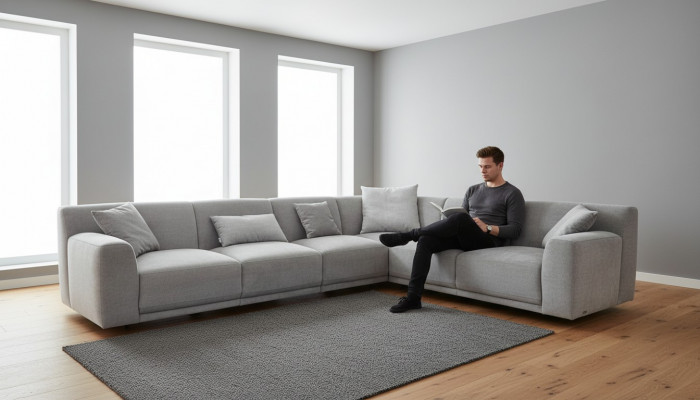 Ecksofa L-Form Design Couche Textil Stoff Wunnlandschaft Eckgarnitur Sofae Couchen