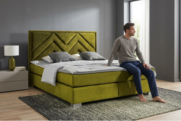 Bett Textilien Schlofkummer Design Miwwelen Modern Luxus Better 160x200 Bettgestell
