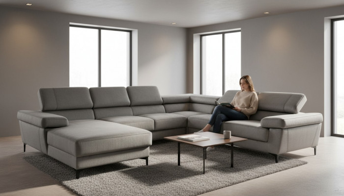 Ecksofa U Form Wunnlandschaft Polstereck Textil Eckgarnitur Sofas Couchen Nei