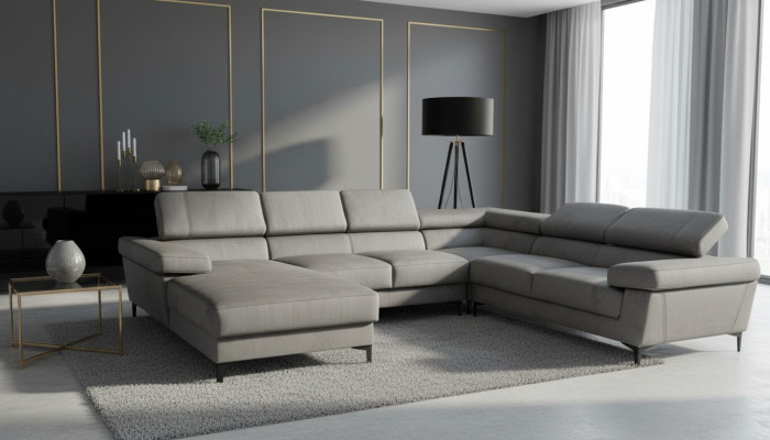 Ecksofa U Form Wunnlandschaft Polstereck Textil Eckgarnitur Sofas Couchen Nei