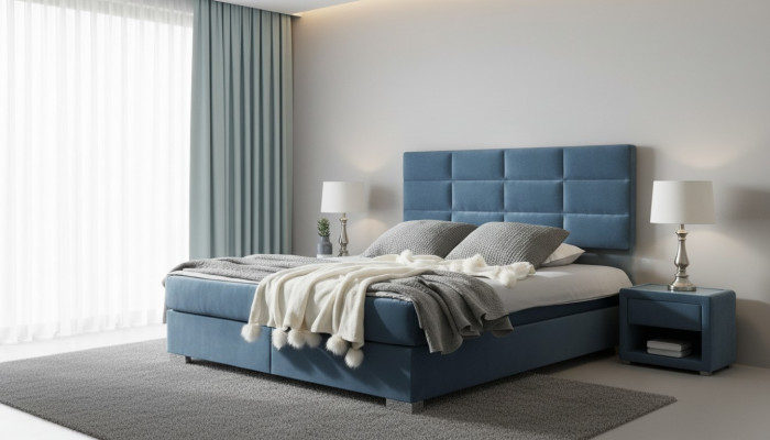 Bett Textil Schlofkummer Design Miwwelen Modern Luxus Better Bettgestell Stoff Nei