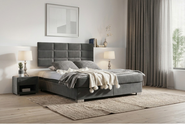 Boxspringbett duebel Better Luxus Schlofzëmmer Designer Duebelbetter 160x200 Nei