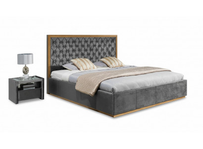 Luxus Bett Textil 2x Nuetsdësch 3tlg. Schlofzëmmer Set Miwwelen Better Bettgestell