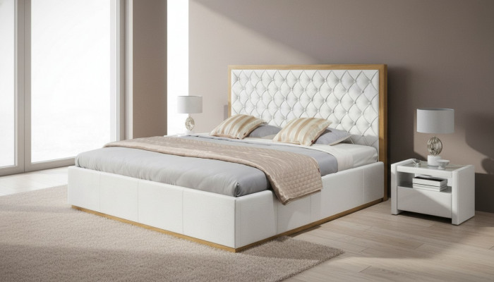 Bett Textil Schlofzëmmer Design Miwwel Modern Luxus Better Bettgestell 140x200