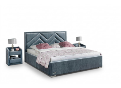 Bett Textil Schlofzëmmer Design Miwwelen Modern Luxus Better Bettrahmen Stoff Nei