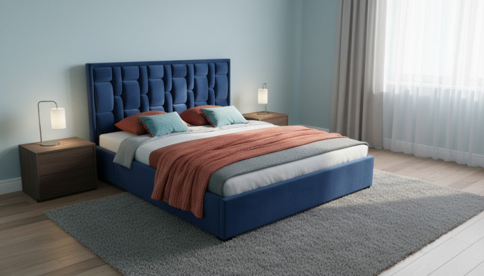 Blo Bett Designer-Schlofkummer Design Miwwelen Modern Luxus Better Gestell Neit