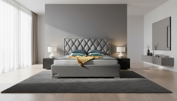 Designer Bett Textil Schlofzëmmer Design Miwwelen Luxus Better Polster Gestell Nei