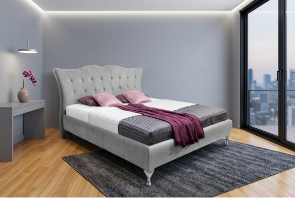 Klassesch Schlofzëmmer Better Textil Bett Stoff Chesterfield 140x200 Duebelbett