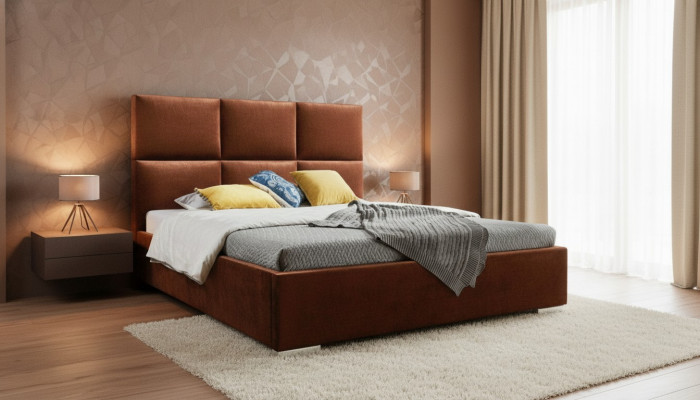 Modern Schlofzimmer Better Textil Bett Stoff Chesterfield 180x200 Duebelbett
