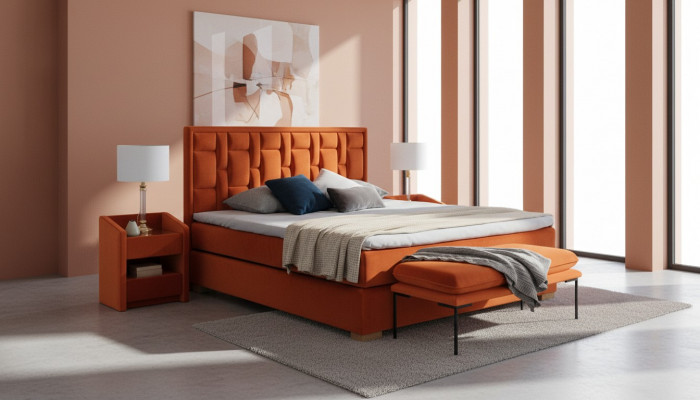 Bett Textil Schlofkummer Miwwelen Modern Better 140x200 Bettrahmen Boxspring Nei