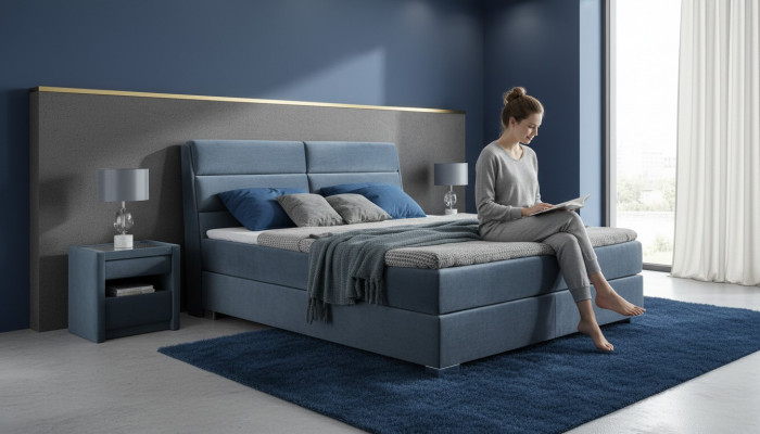 Bett Textil Schlofzëmmer Design Miwwelen Modern Luxus Better Bettgestell Samett Nei