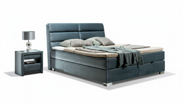 Bett Textil 2x Nuetsdësch 3 Stéck Schlofzëmmer Set Miwwelen Luxus Modern Betten Neie