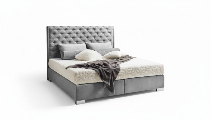Chesterfield Boxspringbett Textil Schlofzëmmer Miwwelen Modern Better Stoff Nei