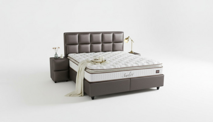 Bett Lieder 2er Nuetsdësch 3 Stéck Schlofzëmmer Set Miwwelen Modern Qualitéit Better Nei
