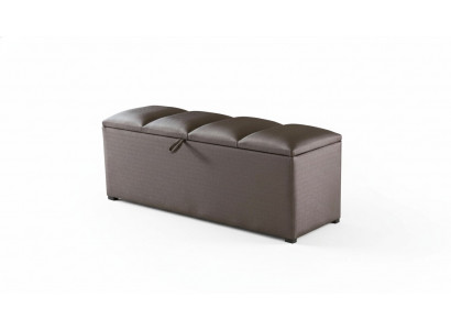 Truhe Späicher Box Luxus Schlofzëmmer Hocker Textil Foussëmmert