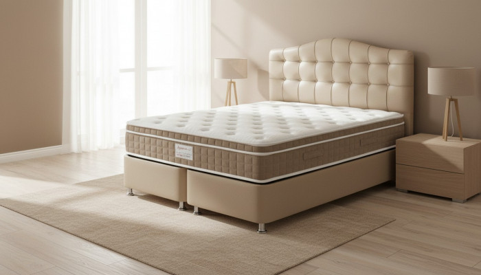 Bett Lieder 2x Nuetsdësch 3 Stéck Schlofzëmmer Set Miwwelen Modern Luxus Better Neien
