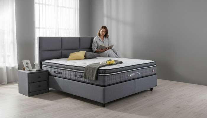 Bettgestell Stoff Miwwelen Luxus Modern Better Bett Textil Schlofkummer Design Neit